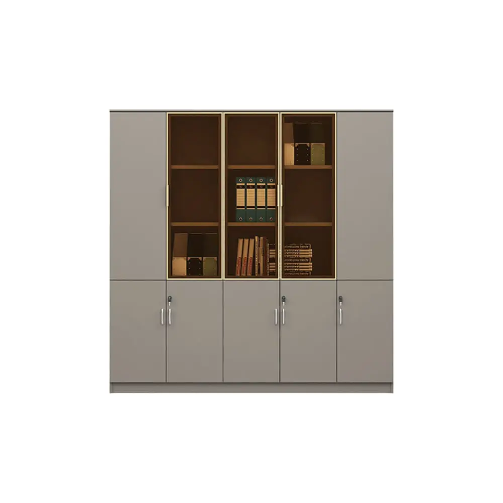 未标题-8 Modern Office Storage Cabinet with Lock - Data Organizer & Low Profile Filing Credenza