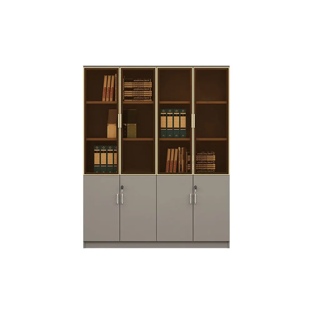 未标题-9 Modern Office Storage Cabinet with Lock - Data Organizer & Low Profile Filing Credenza