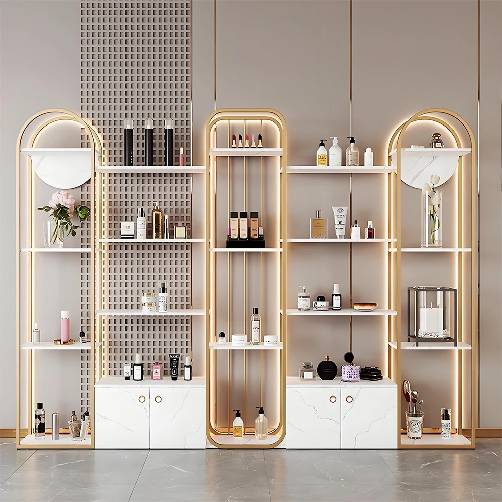 Luxury Cosmetic Display Case - Elegant Countertop Showcase for Makeup & Skincare