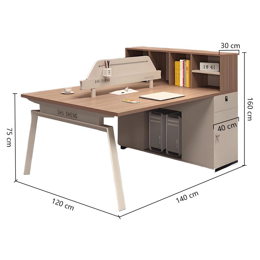 1.4双人 Office Cubicles Employee Desks with Partitions