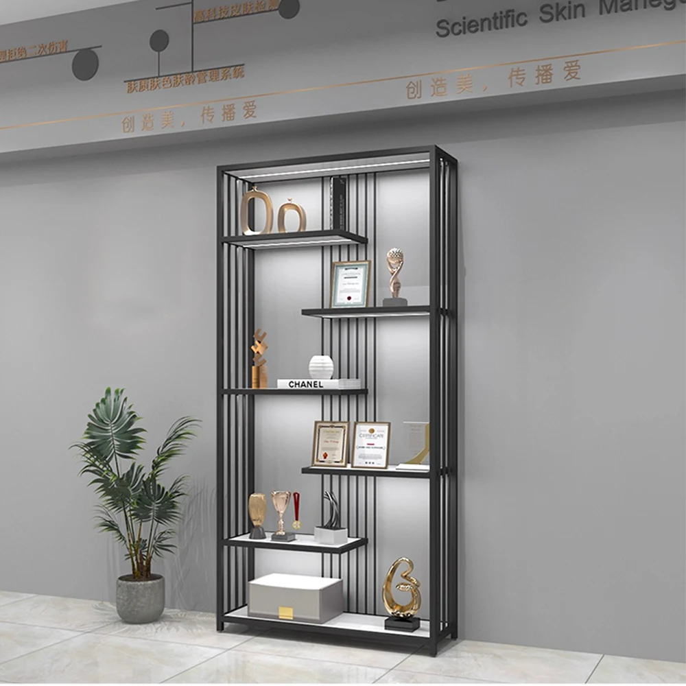 Beauty salon product display rack commercial shelving unit