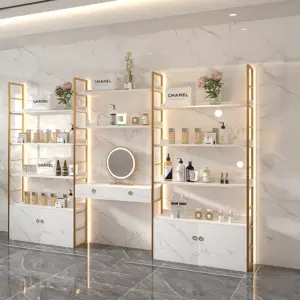 Professional Beauty Salon Display Cabinet with Illuminated Mirror