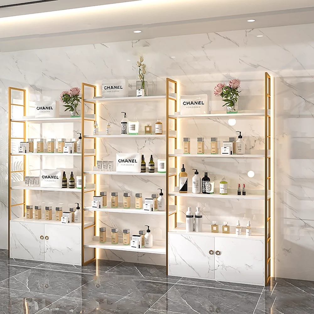 Professional Beauty Salon Display Cabinet with Illuminated Mirror