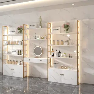 Professional Beauty Salon Display Cabinet with Illuminated Mirror