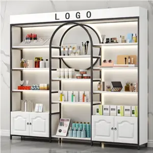 Organized Display Shelves for Beauty Products