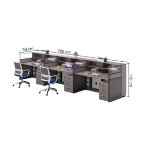 Sleek Office Desk and Chair Set, Employee Workstation Bundle