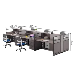Sleek Office Desk and Chair Set, Employee Workstation Bundle