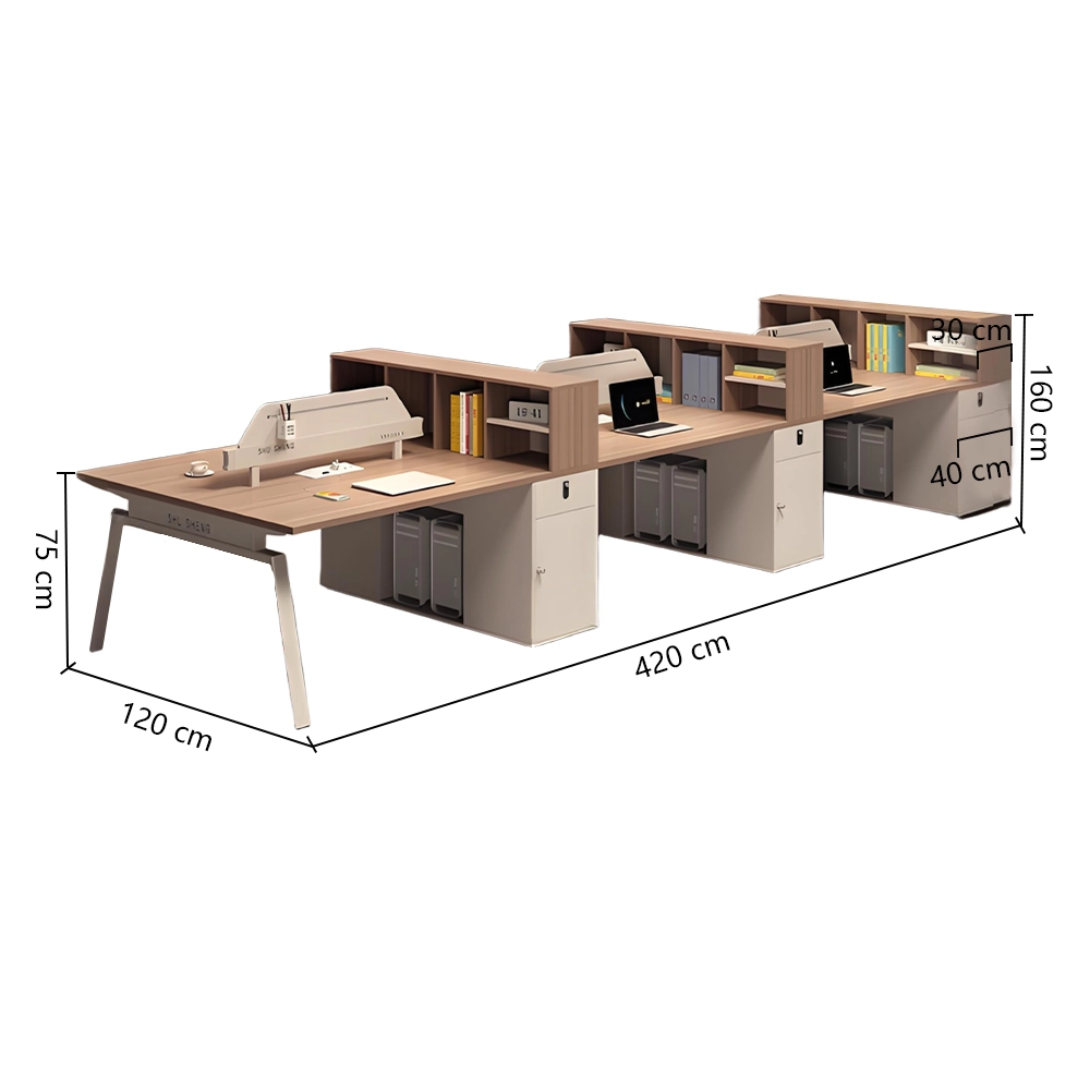 4.2双人 Office Cubicles Employee Desks with Partitions