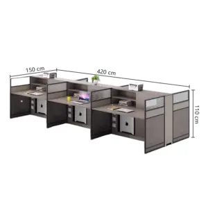 Sleek Office Desk and Chair Set, Employee Workstation Bundle