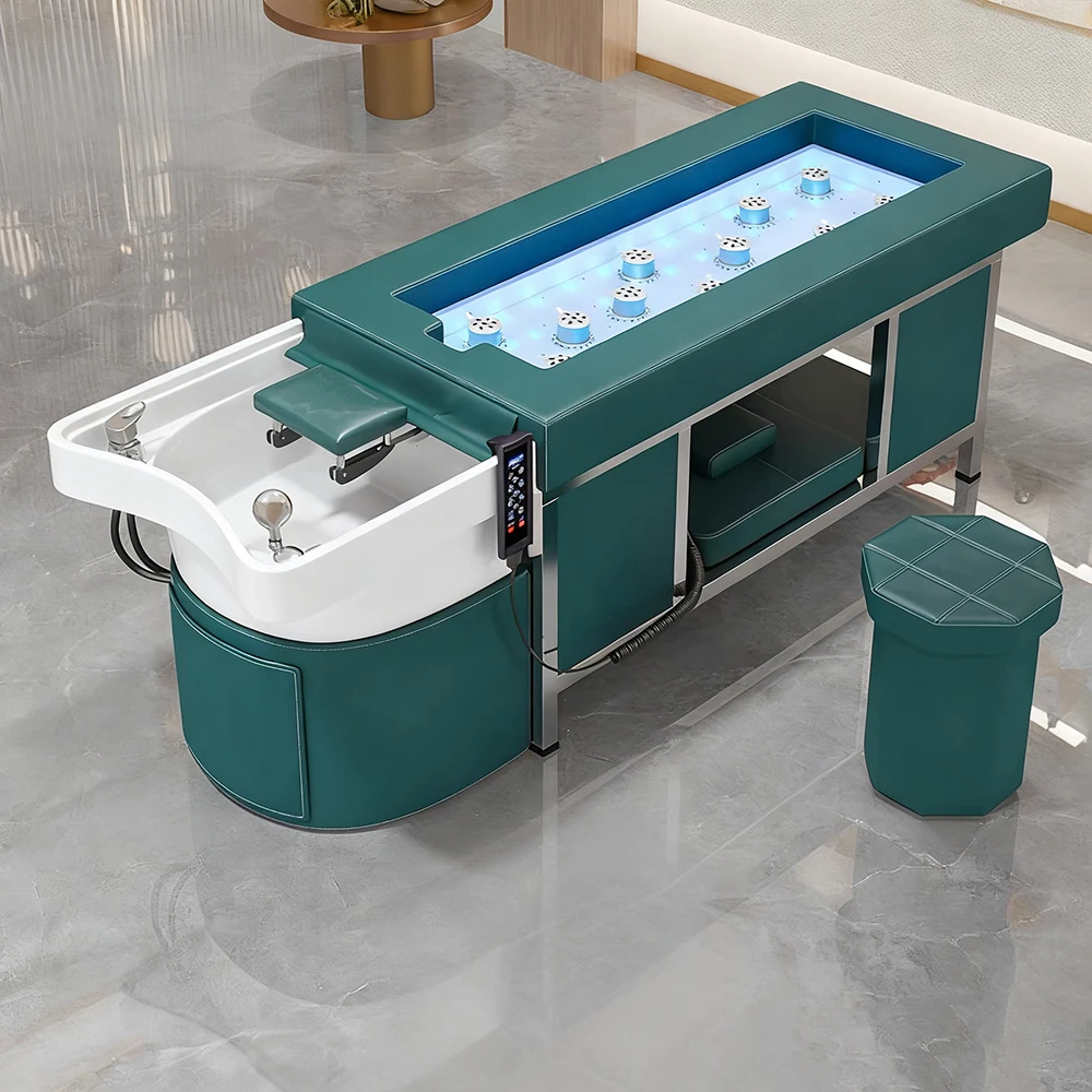 Intelligent Beauty Salon Shampoo Bed with Water Recycling System Intelligent Beauty Salon Shampoo Bed with Water Recycling System
