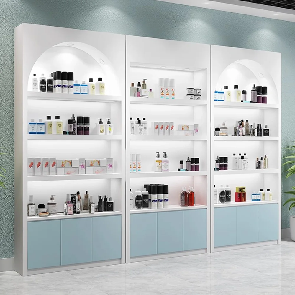 High-Gloss Lacquer Cosmetic Display Counters