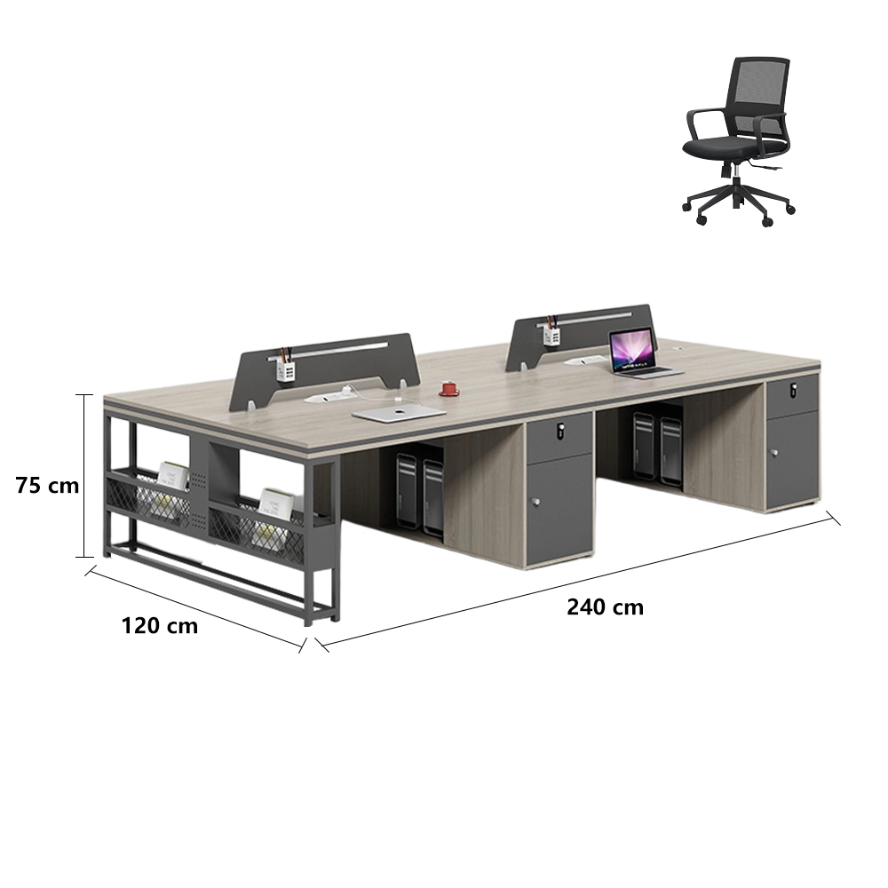 SKU_2.4米 四人位【含柜椅】_看图王.web Ergonomic Office Chairs and Desks for Employees - Ultimate Guide