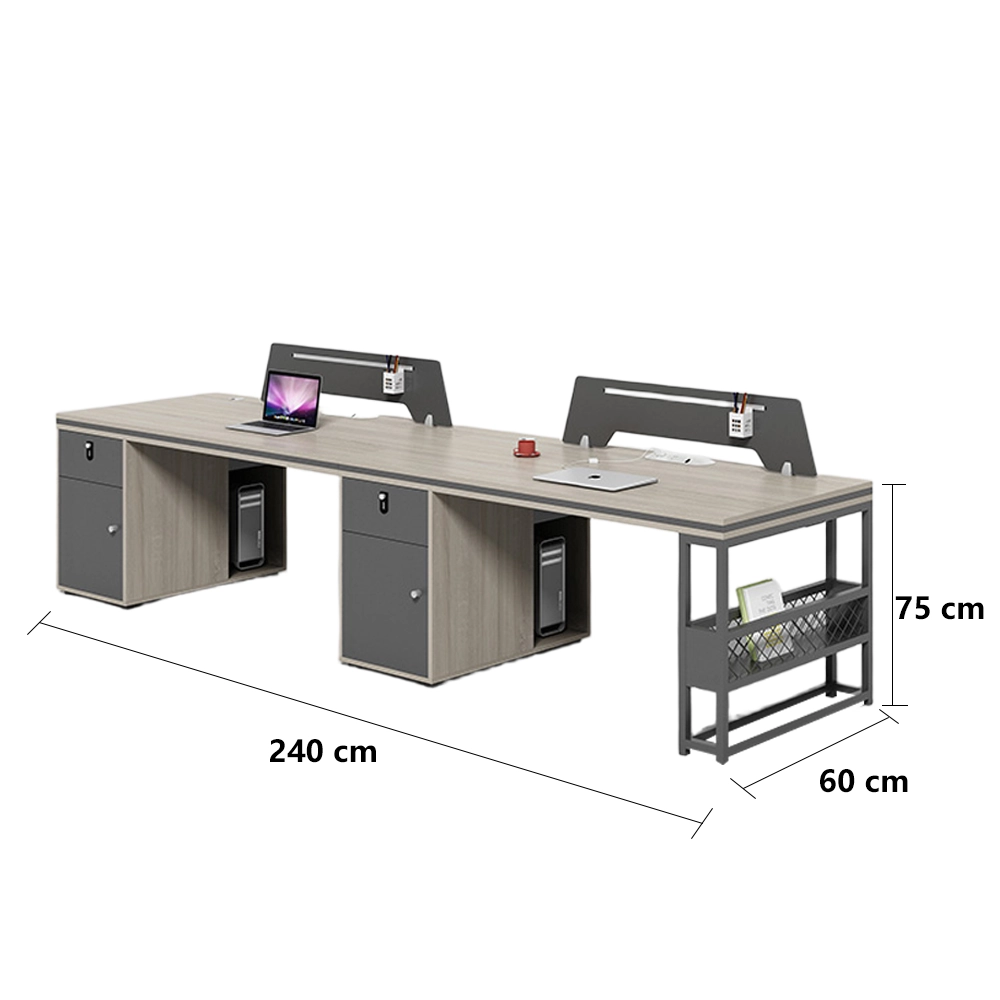 SKU_2.4米并排双人位【含柜】_看图王.web Ergonomic Office Chairs and Desks for Employees - Ultimate Guide