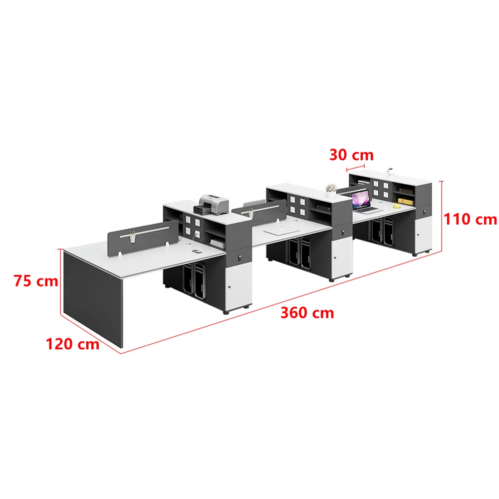 SKU_3.6米六人位_看图王.web Office Desks and Chairs-Ergonomic Computer Desk & Cubicle Workstation Solutions