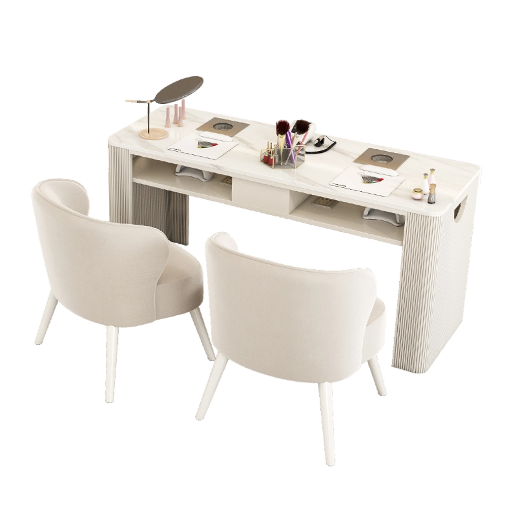 Professional Nail Desk with Integrated Dust Collector & Electrical Sockets Professional Nail Desk with Integrated Dust Collector & Electrical Sockets