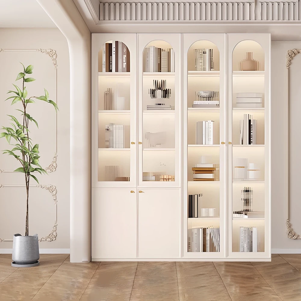 Built-in Glass Door Cabinet for Living Room Storage & Display Built-in Glass Door Cabinet for Living Room Storage & Display