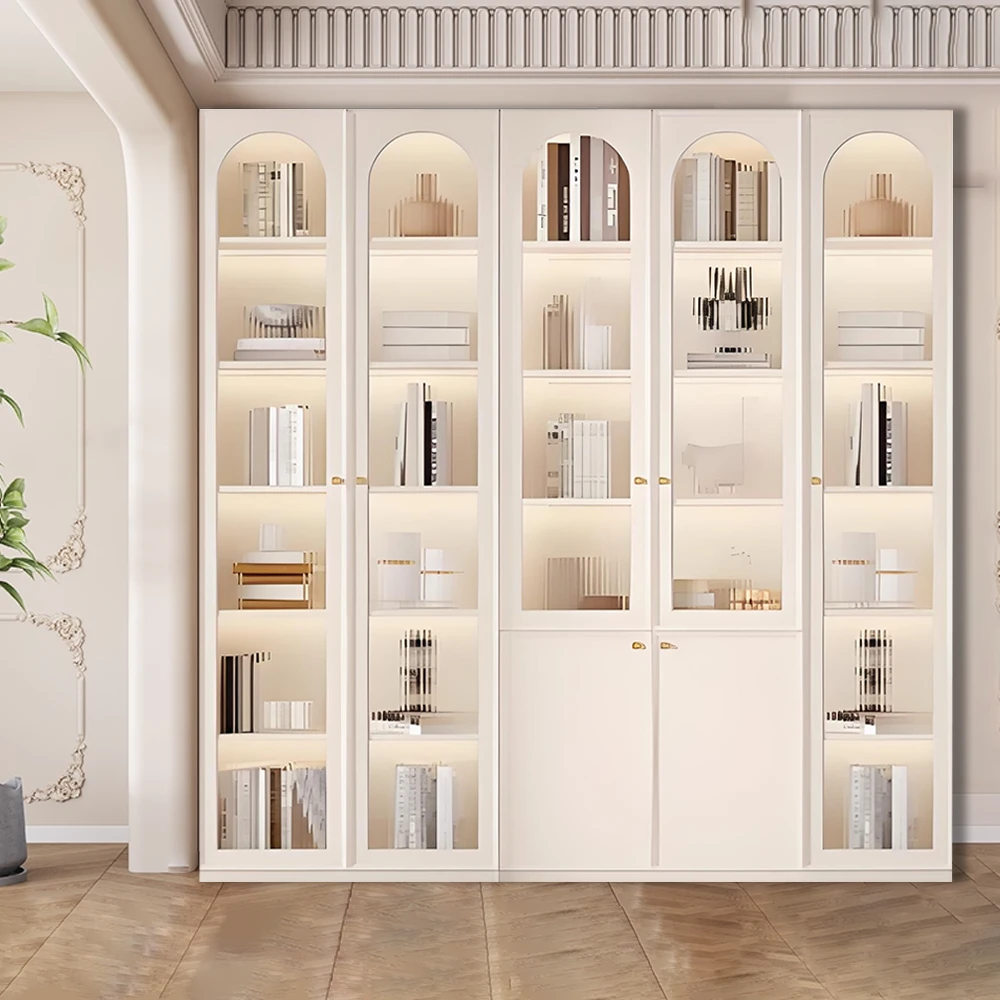 Built-in Glass Door Cabinet for Living Room Storage & Display Built-in Glass Door Cabinet for Living Room Storage & Display