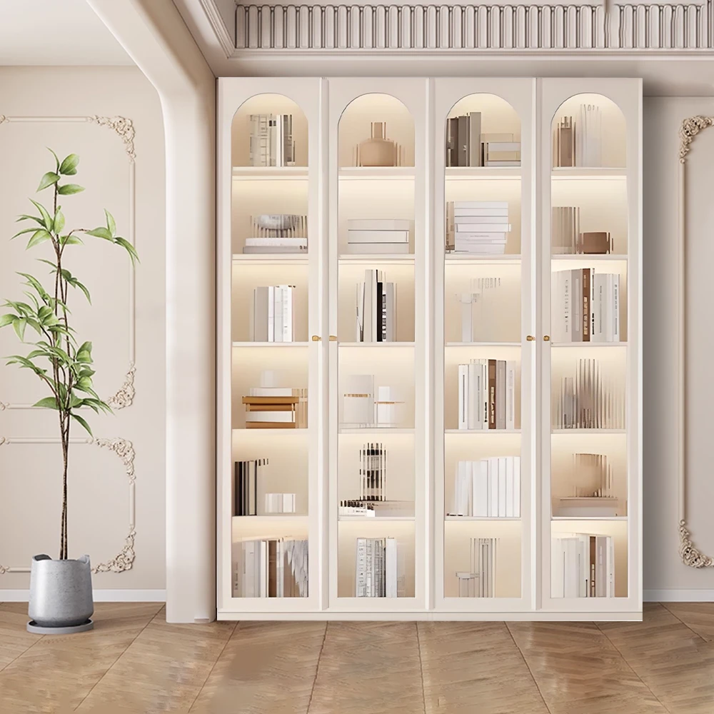 Built-in Glass Door Cabinet for Living Room Storage & Display Built-in Glass Door Cabinet for Living Room Storage & Display