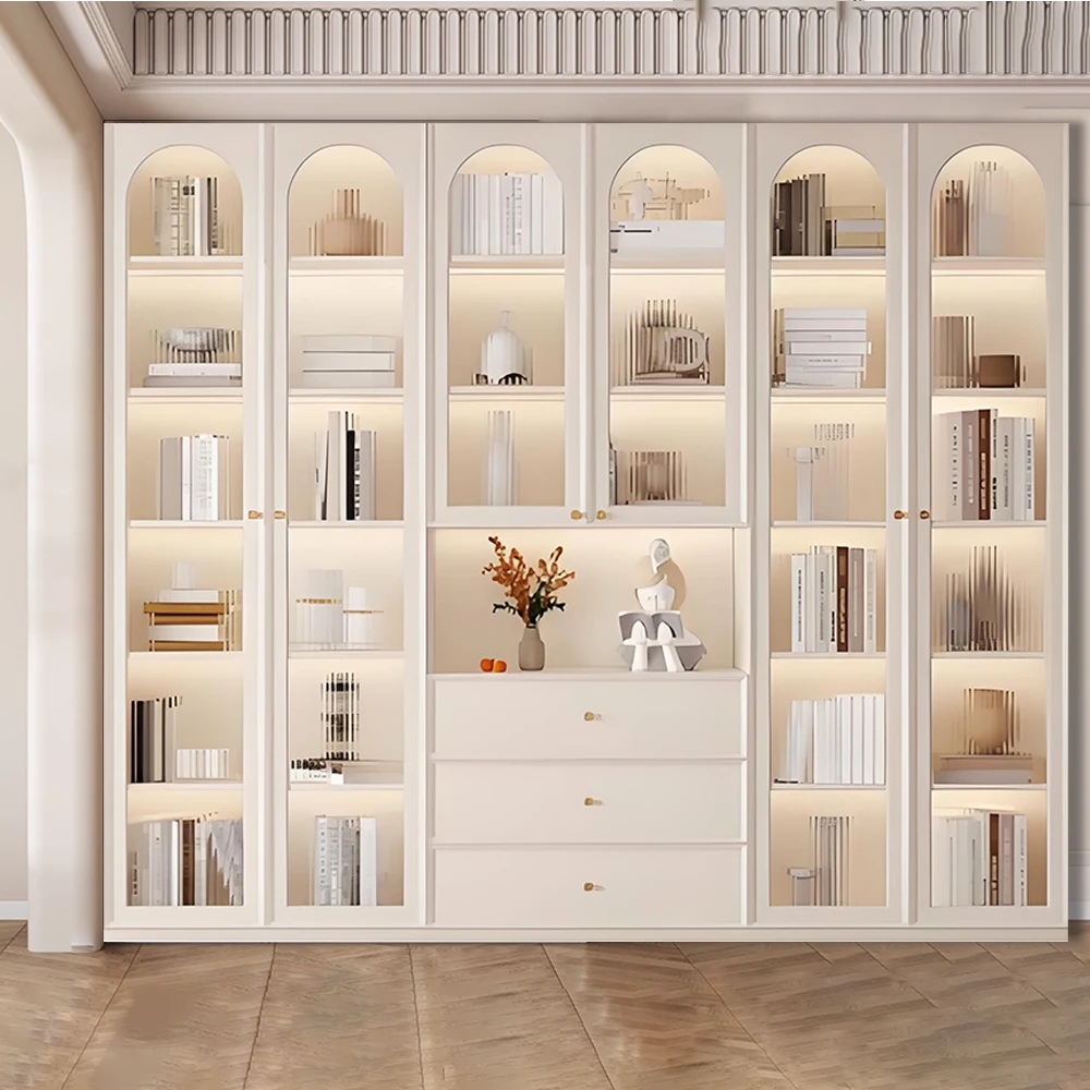 Built-in Glass Door Cabinet for Living Room Storage & Display Built-in Glass Door Cabinet for Living Room Storage & Display