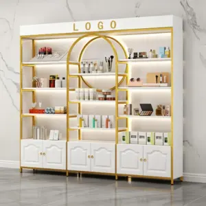 Organized Display Shelves for Beauty Products