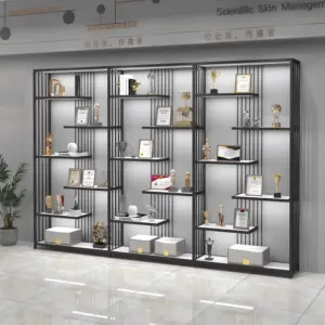 Beauty salon product display rack commercial shelving unit