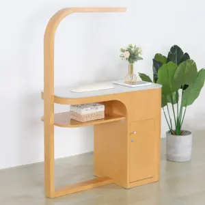 Professional Manicure Table with Dust Collector & Groove Organizer