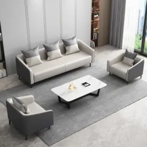 Office Sofa and Coffee Table Sets, Small Office Lounge Chairs