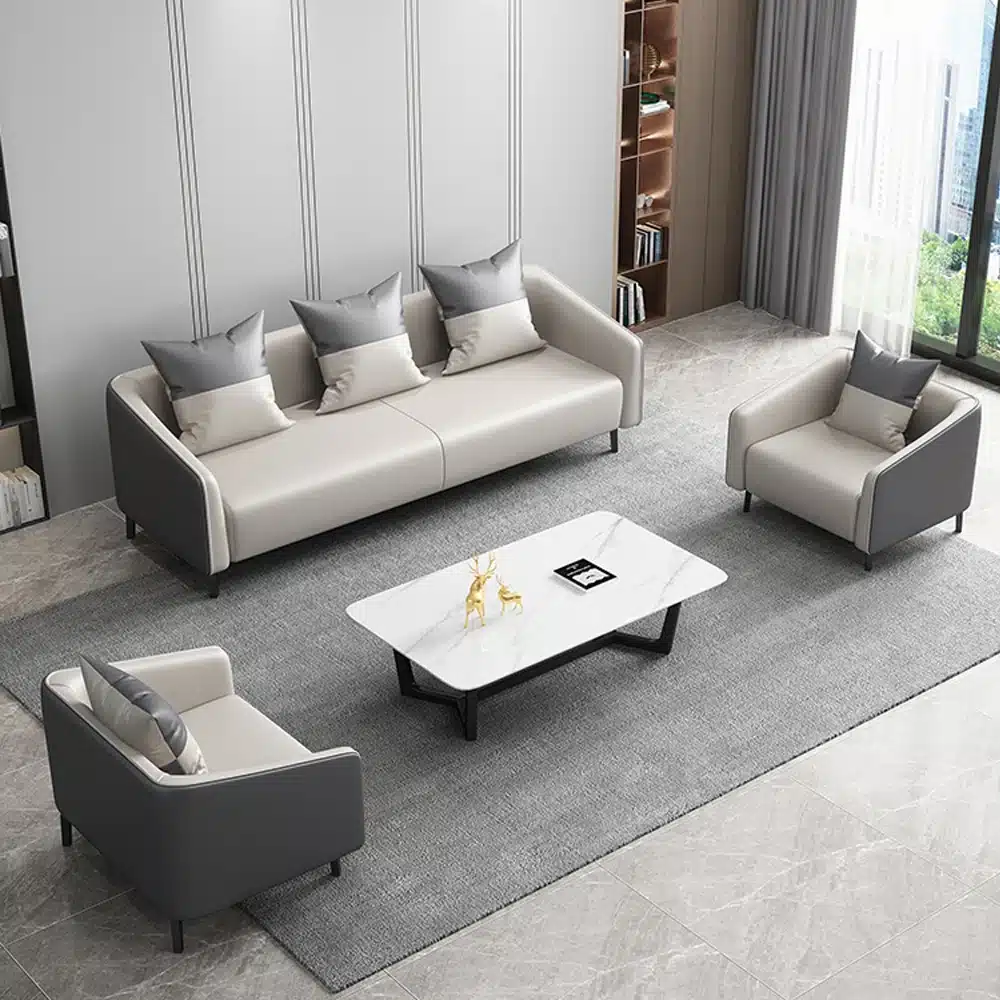 Office Sofa and Coffee Table Sets, Small Office Lounge Chairs
