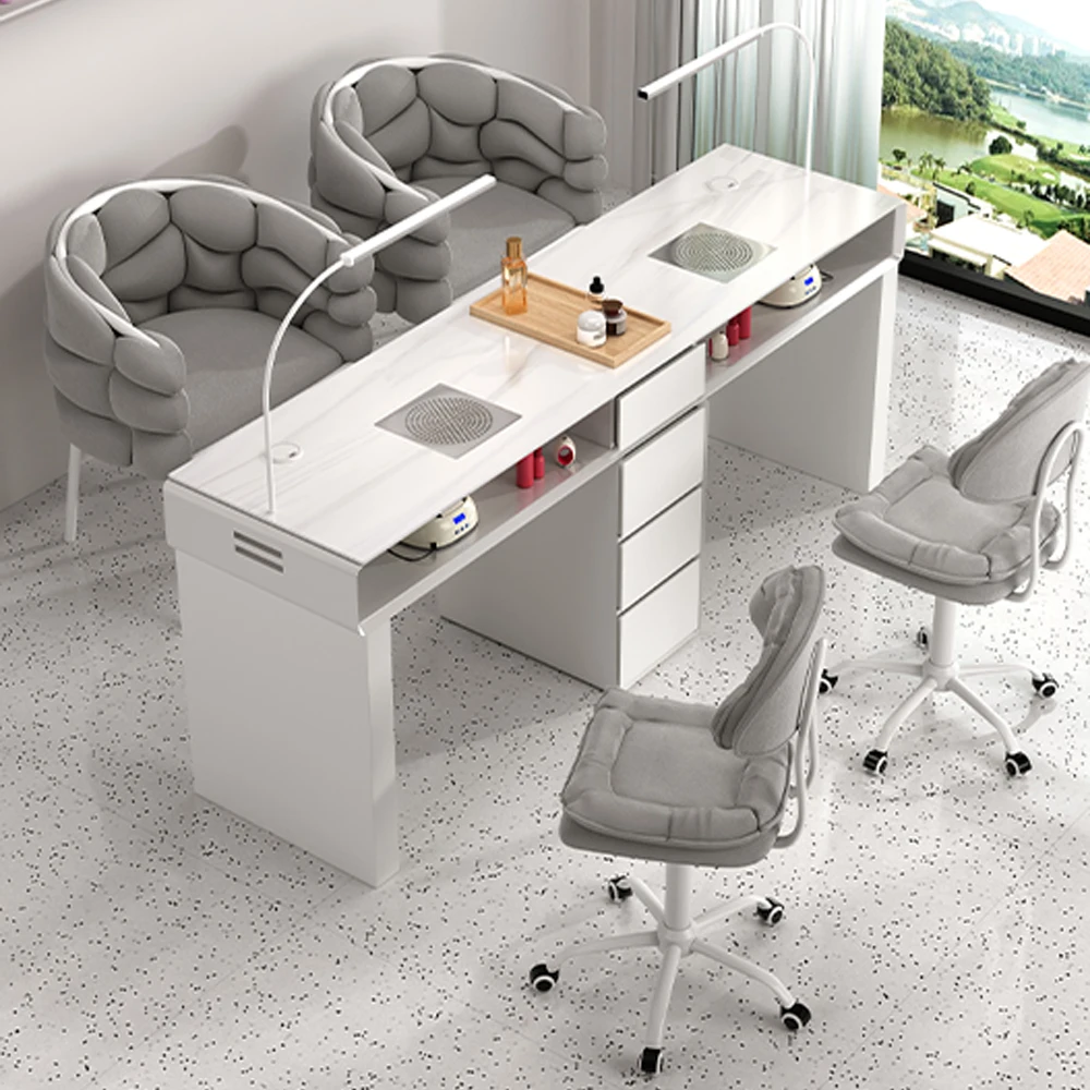 Modern Chinese Style Nail Table - Multi-Functional