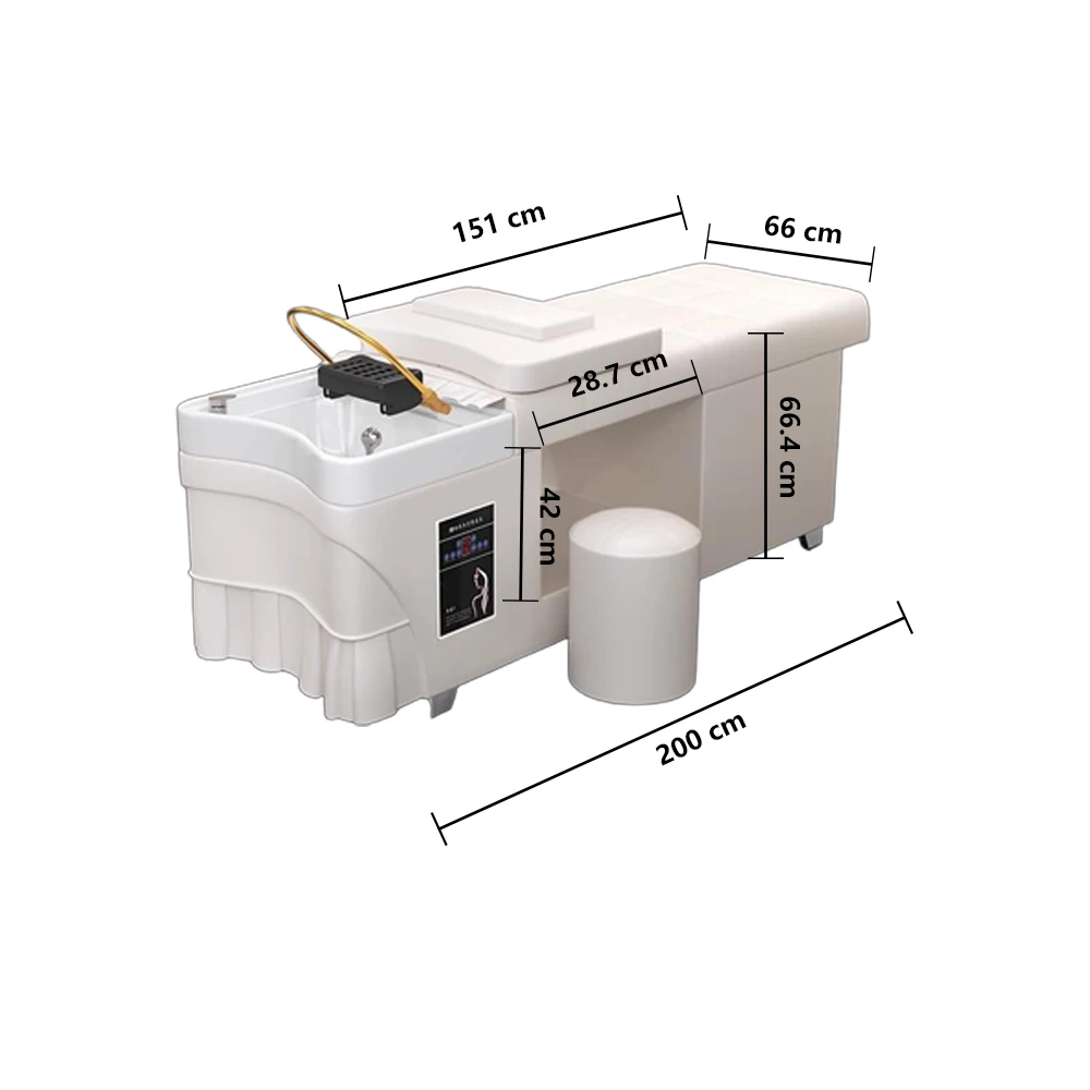 Professional Constant Temperature Water Circulating Steaming Shampoo Bed - For Hair Salons