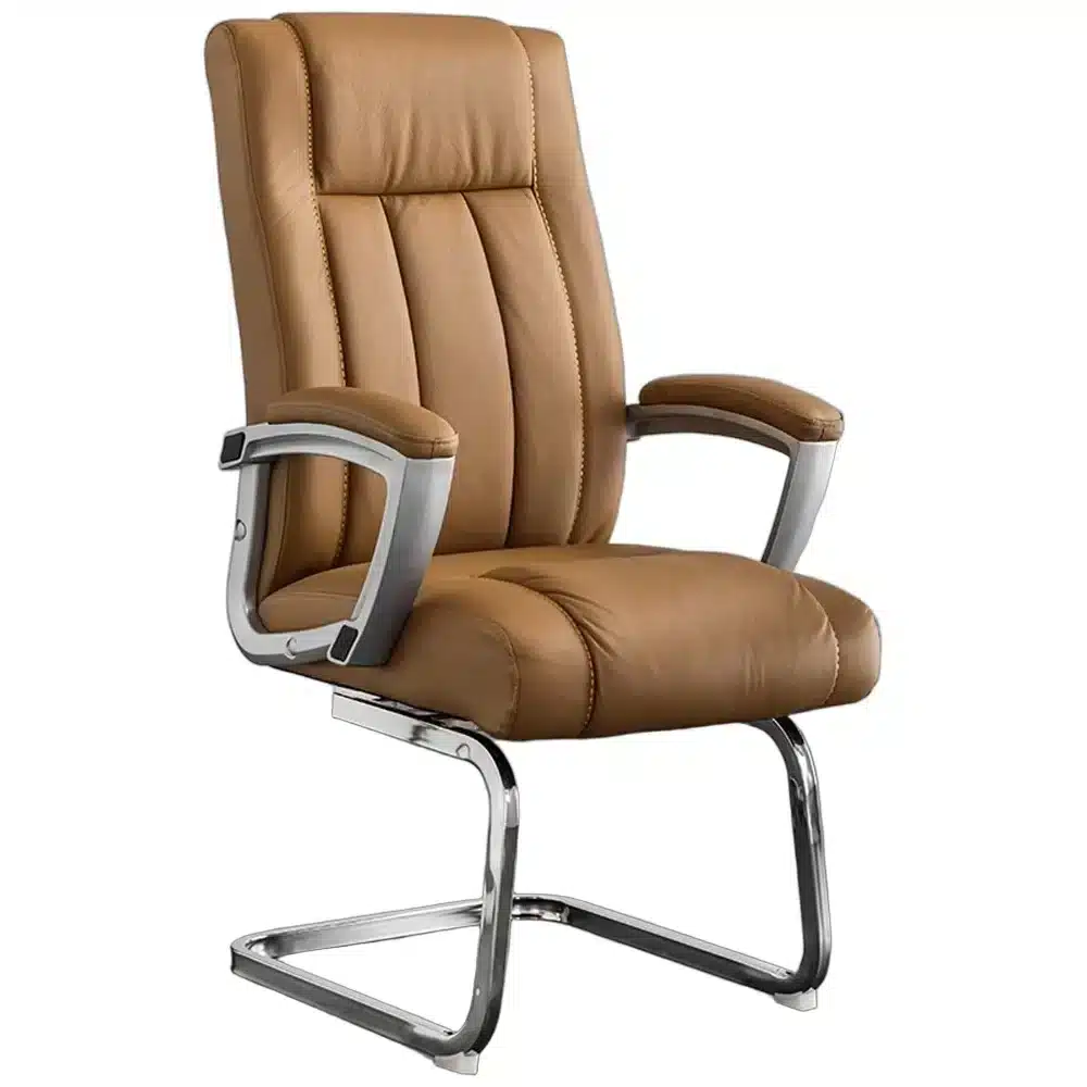 未标题-1 High-End Leather Swivel Conference Chair for Home and Office
