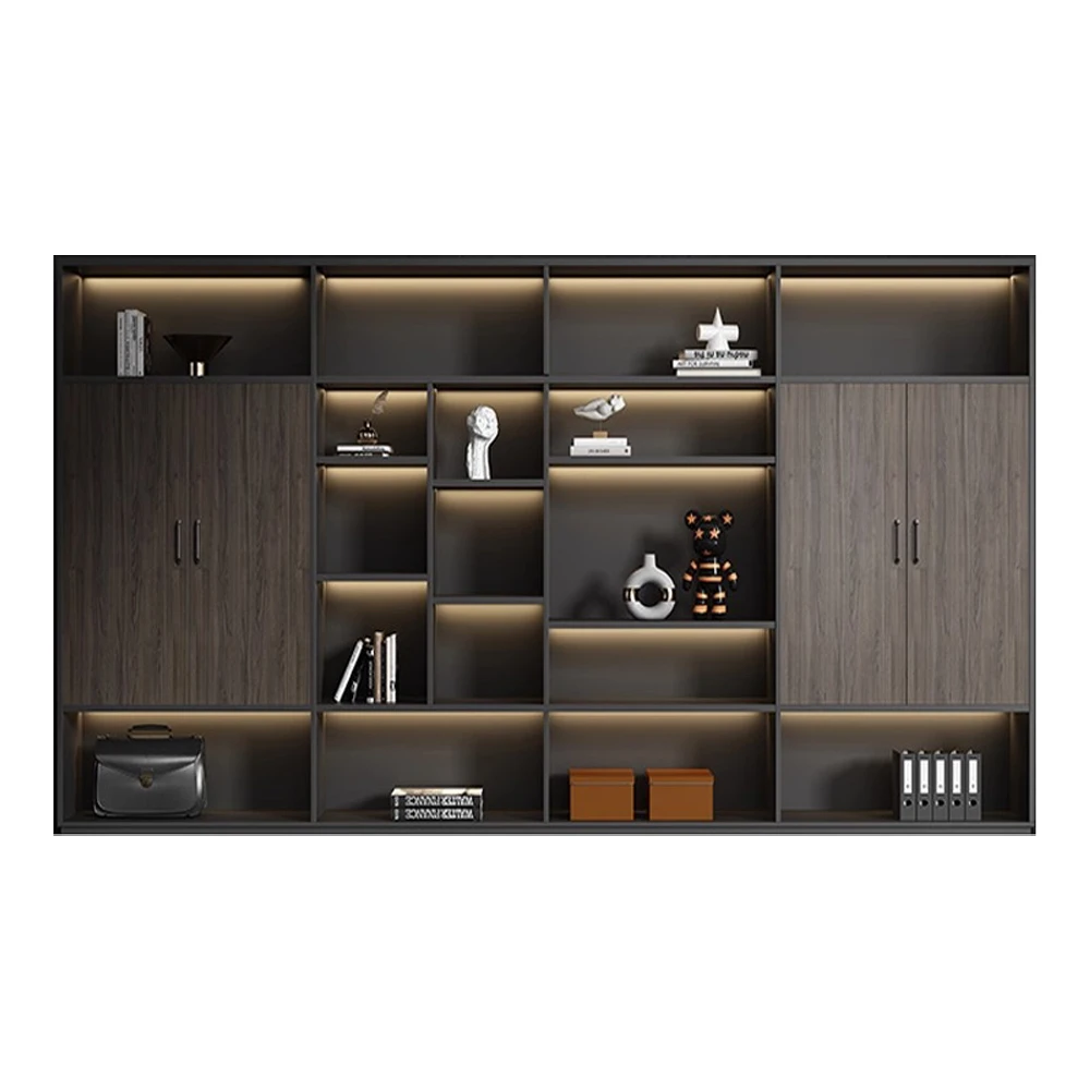 未标题-10 Office Storage Organizer Cabinet - Multi-Purpose Bookcase with Filing and Document Sections