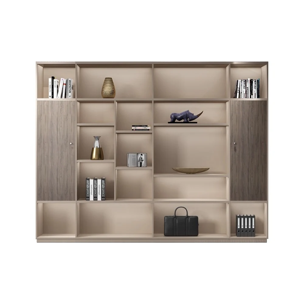 未标题-13 Office Storage Organizer Cabinet - Multi-Purpose Bookcase with Filing and Document Sections