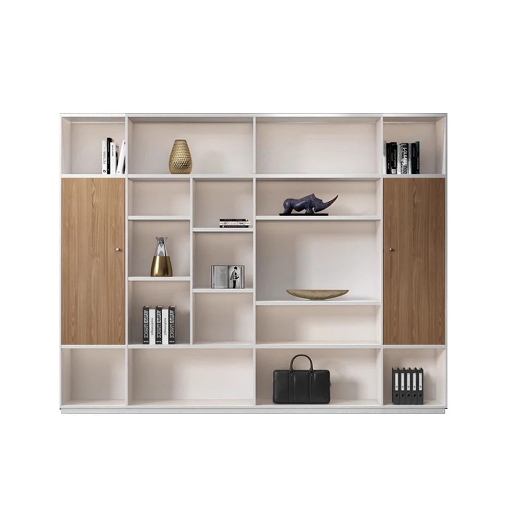 未标题-17 Office Storage Organizer Cabinet - Multi-Purpose Bookcase with Filing and Document Sections