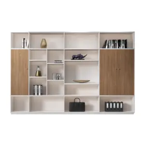 Office Storage Organizer Cabinet - Multi-Purpose Bookcase with Filing and Document Sections