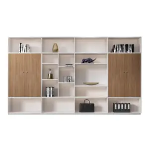 Office Storage Organizer Cabinet - Multi-Purpose Bookcase with Filing and Document Sections
