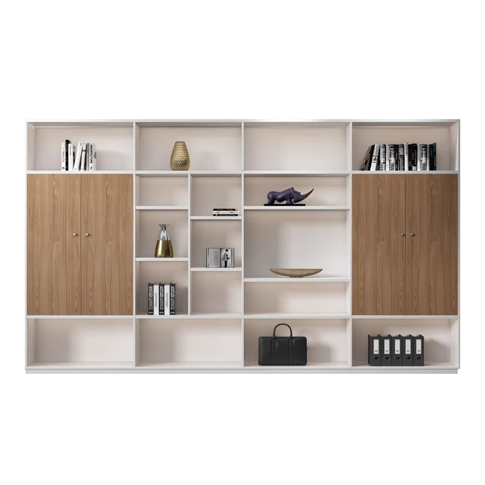 未标题-19 Office Storage Organizer Cabinet - Multi-Purpose Bookcase with Filing and Document Sections