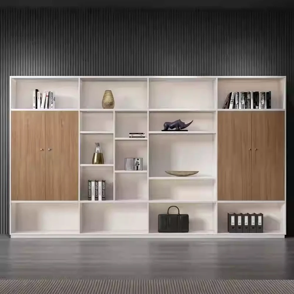 Office Storage Organizer Cabinet - Multi-Purpose Bookcase with Filing and Document Sections