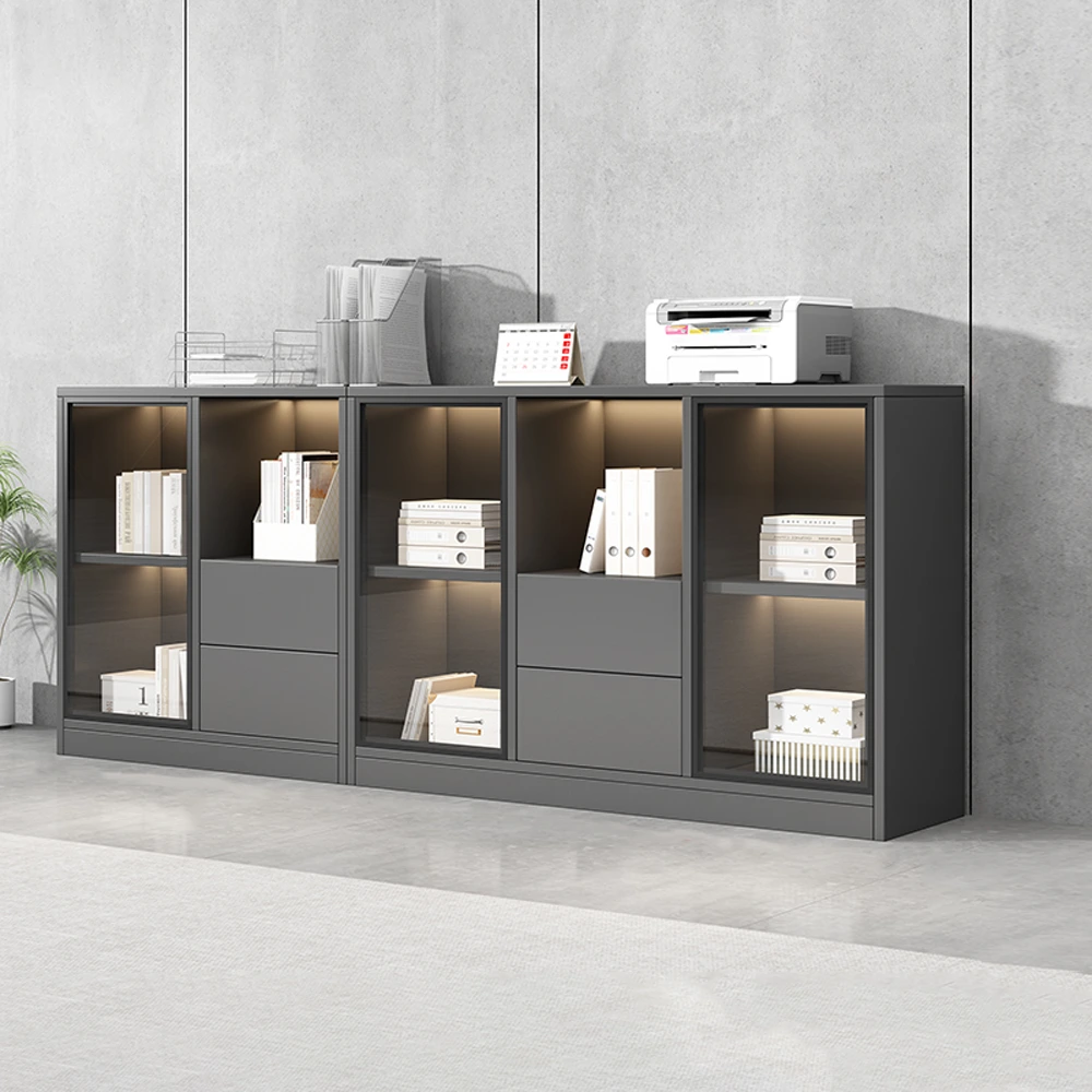 Office Filing Cabinet with Partitions - Low Profile Organizer for Documents & Archives