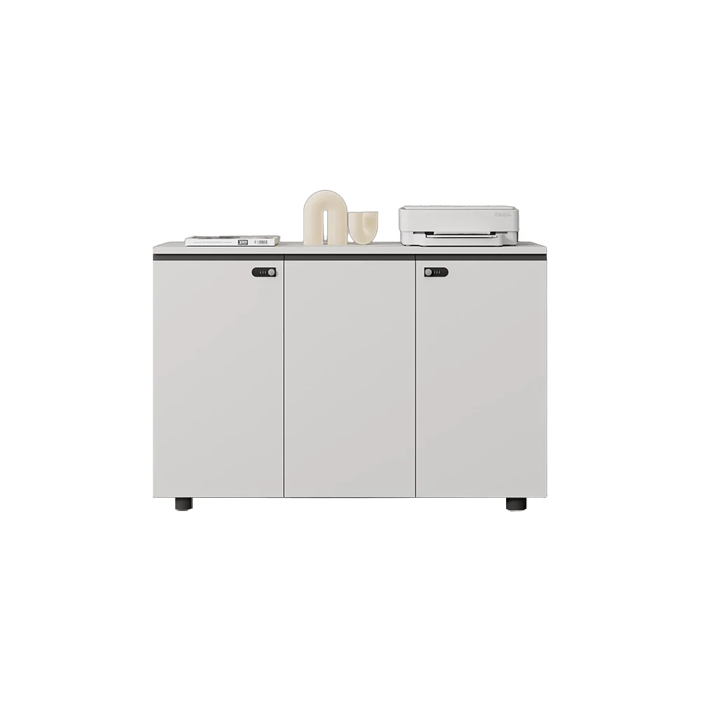 未标题-3 Modern Wood Storage Cabinet-Push Open Drawers, Key Lock, for Office & Study Room