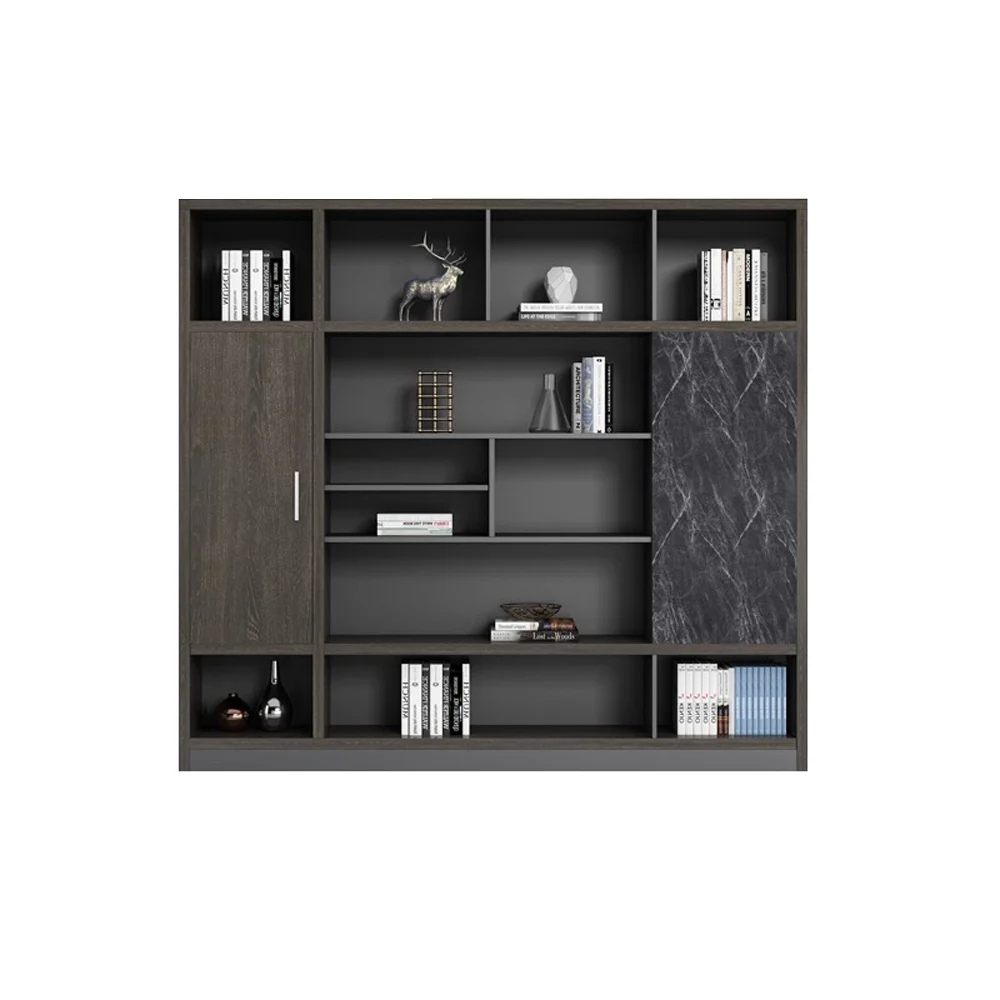未标题-3 Executive Office Storage Cabinet - Filing Bookcase and Partition for Background Wall
