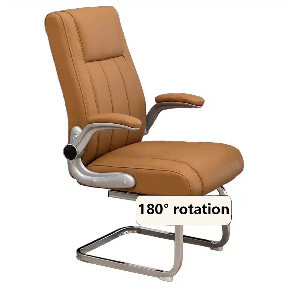 未标题-3 High-End Leather Swivel Conference Chair for Home and Office