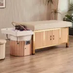 Heavy-Duty Thai Style Shampoo Bed with Easy-Clean Ceramic Basin