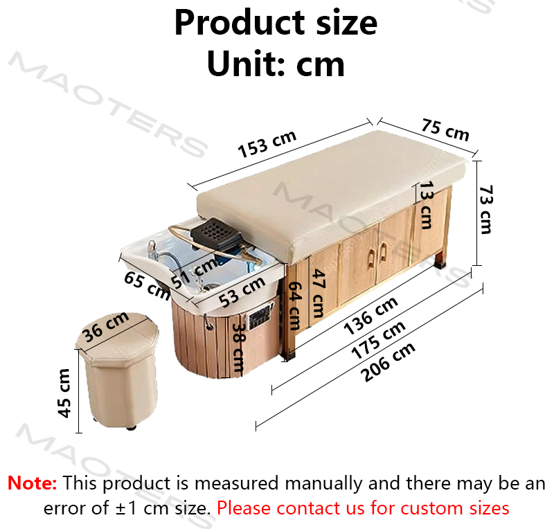 Heavy-Duty Thai Style Shampoo Bed with Easy-Clean Ceramic Basin Heavy-Duty Thai Style Shampoo Bed with Easy-Clean Ceramic Basin