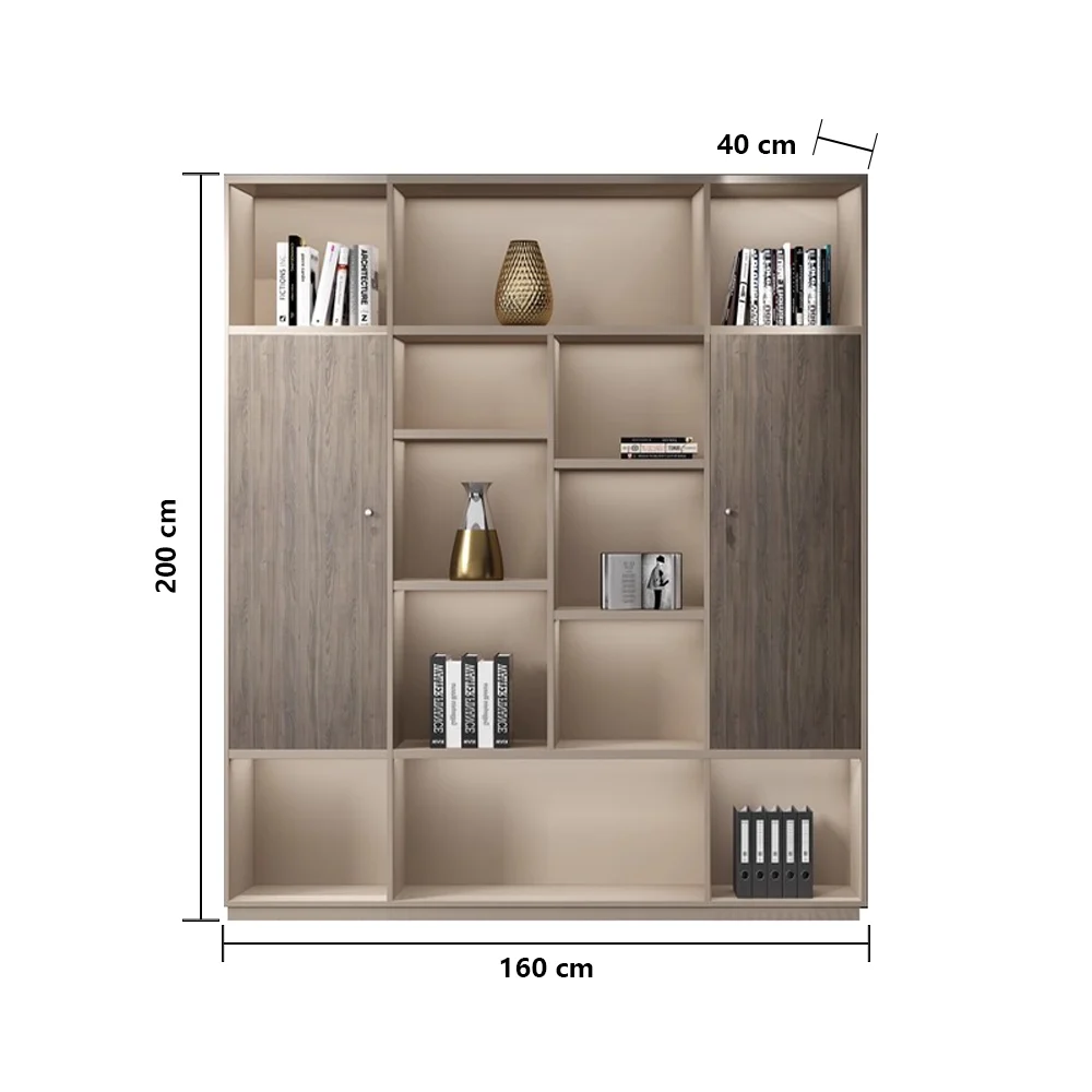 未标题-5 Office Storage Organizer Cabinet - Multi-Purpose Bookcase with Filing and Document Sections