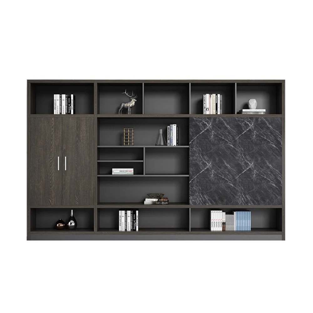 未标题-5 Executive Office Storage Cabinet - Filing Bookcase and Partition for Background Wall