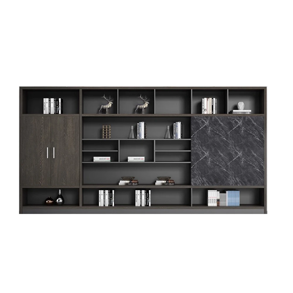 未标题-6 Executive Office Storage Cabinet - Filing Bookcase and Partition for Background Wall