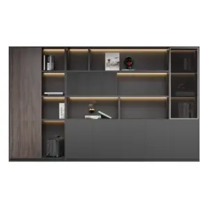 Solid Wood Executive Bookcase & Filing Cabinet - Floor Standing Storage for Office & Library