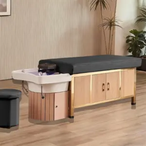 Heavy-Duty Thai Style Shampoo Bed with Easy-Clean Ceramic Basin