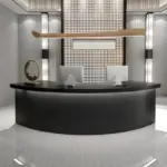 Reception Desk with Solid Wood Grain - Maoters